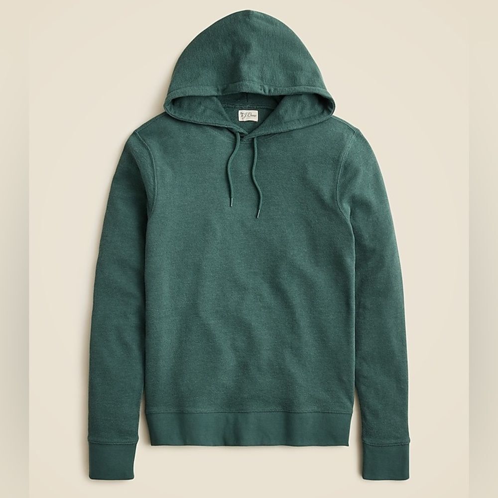 J Crew Textured Hooded Light Sweater in Graffiti Green Size Large EUC!